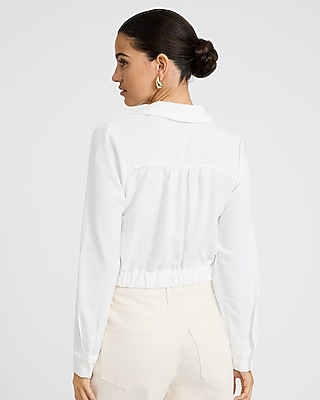Long Sleeve Tuck Front Shirt - image 2