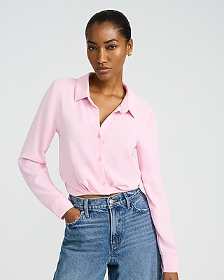 Long Sleeve Tuck Front Shirt - image 4