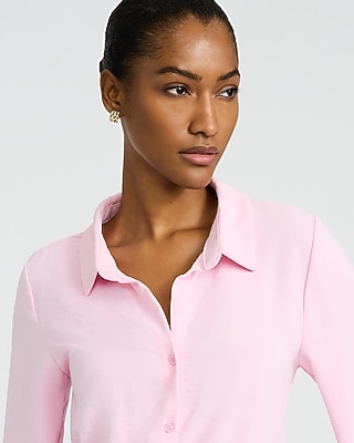 Long Sleeve Tuck Front Shirt - image 5