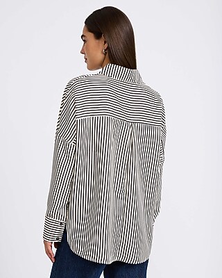 Striped Oversized Shirt | Express
