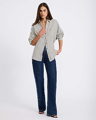 Striped Oversized Shirt | Express