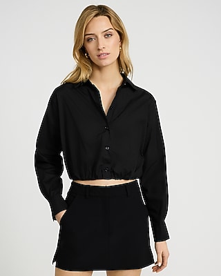 V-neck Short Sleeve Bubble Top | Express