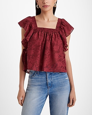 Embroidered Floral Tube Top