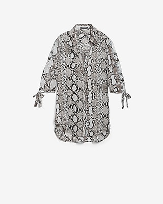 express snake print blouse