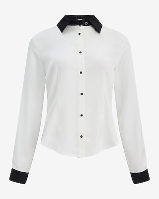 Satin Color Block Shirt - thumbnail 9