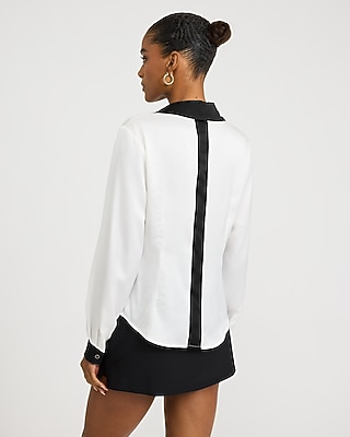 Satin Color Block Shirt - thumbnail 7