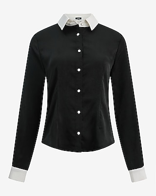 Satin Color Block Shirt - thumbnail 5