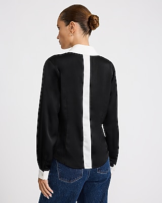Satin Color Block Shirt - thumbnail 3