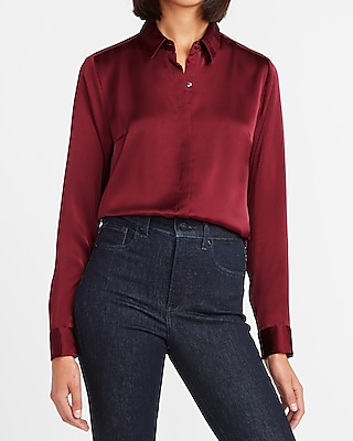 burgundy shirt womens outfit