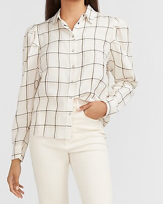 womens plaid dress shirt
