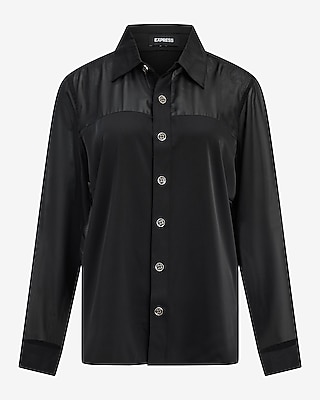 Mixed Media Oversized Shirt