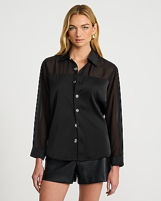 Mixed Media Oversized Shirt