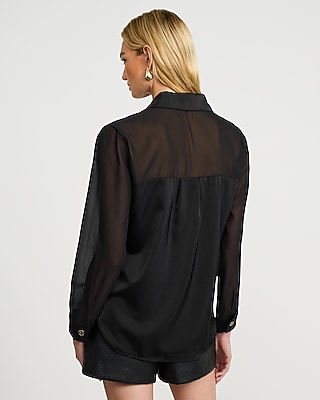 Mixed Media Oversized Shirt