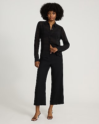Sheer Striped Portofino Shirt