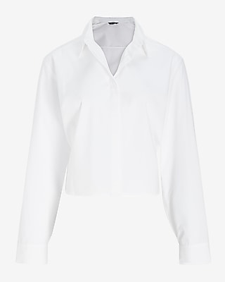 Tie Back Cropped Shirt | Express