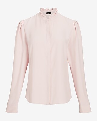 Relaxed Ruffle Neck Portofino Shirt