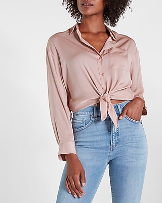 Satin Boyfriend Shirt