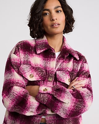 Plaid Oversized Double Pocket Shacket