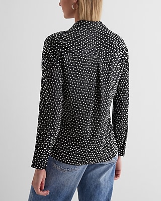 Satin Polka Dot Portofino Shirt