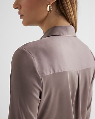 Satin Relaxed Portofino Shirt - image 3