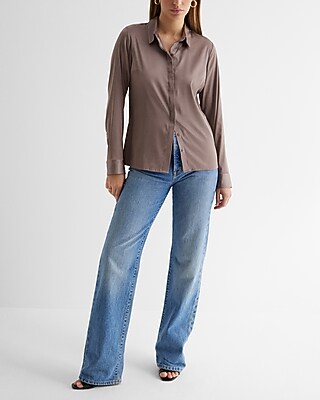 Satin Relaxed Portofino Shirt - image 5