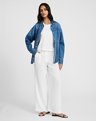Denim Double Pocket Boyfriend Portofino Shirt