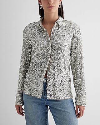 Relaxed Sequin Portofino Shirt