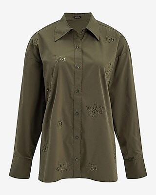Floral Eyelet Tunic Shirt