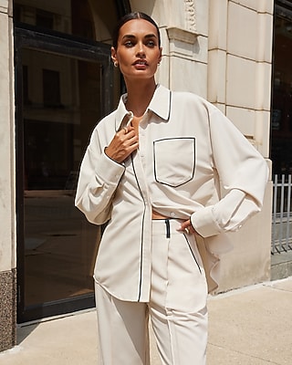 Tipped Oversized Shirt