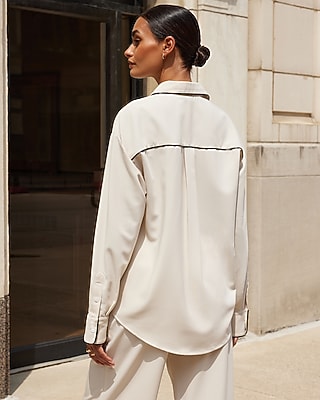 Tipped Oversized Shirt