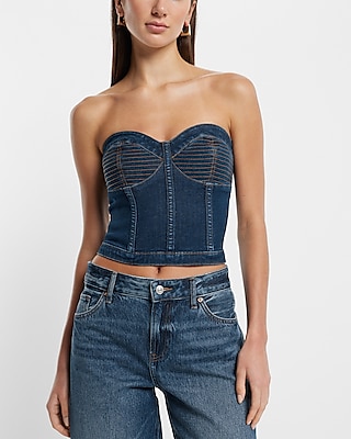 Express hot sale strapless top