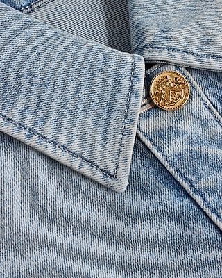 Denim Puff Sleeve Shacket