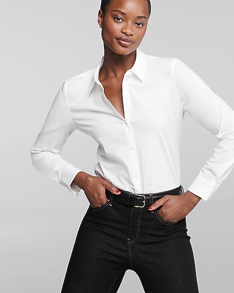 white christmas dresses MAVI Women's Jacquard Button-Up Shirt in Antique White
