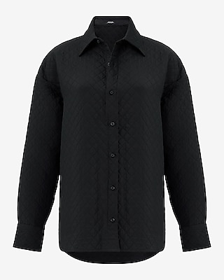 Diamond Quilted Boyfriend Portofino Shirt