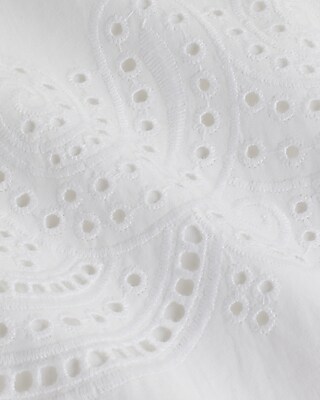 EC EX ECLECTIC POPLIN SHIRT WITH PLACED LACE 9709397:TRUE WHITE:M
