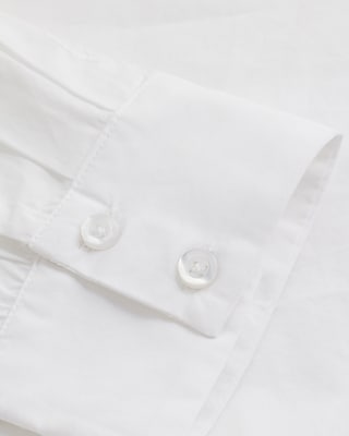 EC EX ECLECTIC POPLIN SHIRT WITH PLACED LACE 9709397:TRUE WHITE:M