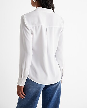 Blue & White Polka Dot Portofino Shirt Outfit for Spring