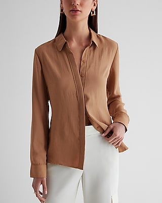 Women's Brown Tops- Shirts, Blouses and Tees - Express