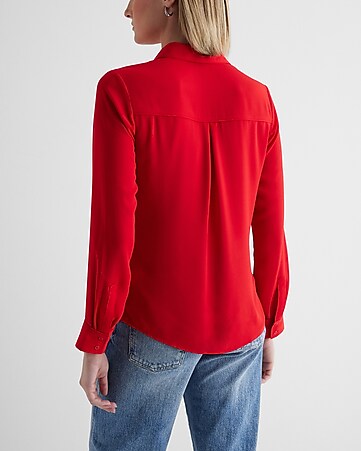 Women's Red Tops- Shirts, Blouses and Tees - Express