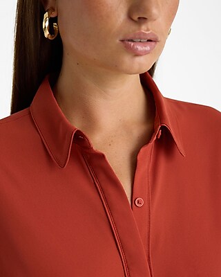 Women's Orange Work Tops - Dress Shirts & Blouses For Work - Express