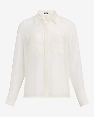 Sheer Double Pocket Relaxed Portofino Shirt