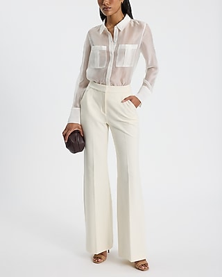 Sheer Double Pocket Relaxed Portofino Shirt