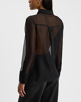 Sheer Double Pocket Portofino Shirt