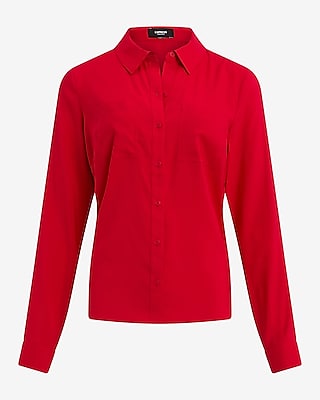 Georgette Double Pocket Relaxed Portofino Shirt