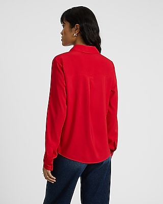 Georgette Double Pocket Relaxed Portofino Shirt
