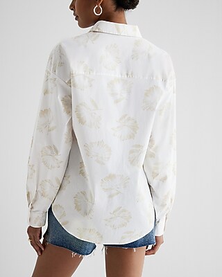 OVERSIZED COTTON POPLIN SHIRT OLLIE FLORAL 9709463:PRINT-NEUTRAL:XS