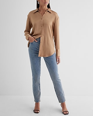 トップス 808 Satin Boyfriend Portofino Shirt | Express