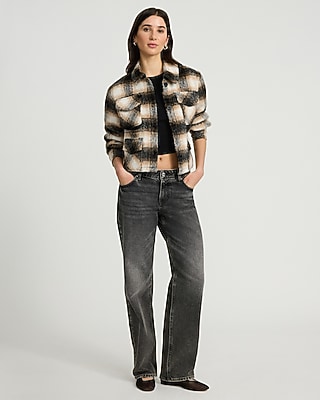 Plaid Four Pocket Cropped Shacket