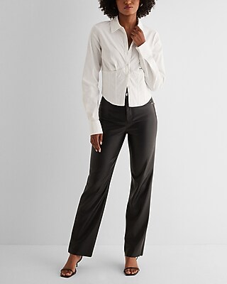 Long Sleeve Button Up Corset Shirt