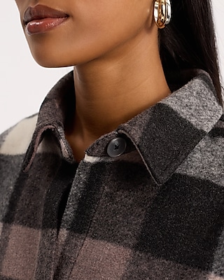 Plaid Oversized Tunic Shacket